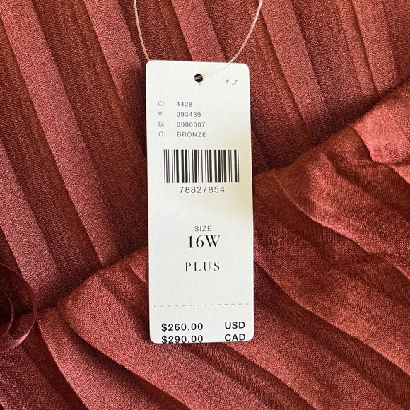 Anthropologie Guapa Bronze Metallic One Shoulder Draped Cocktail Dress NWT - Picture 2 of 7